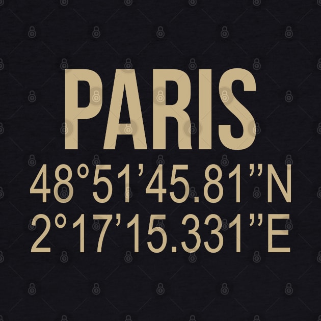 Paris France City Coordinates by Suprise MF